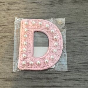 Stoney Clover Lane Pink D Patch with Pearls
